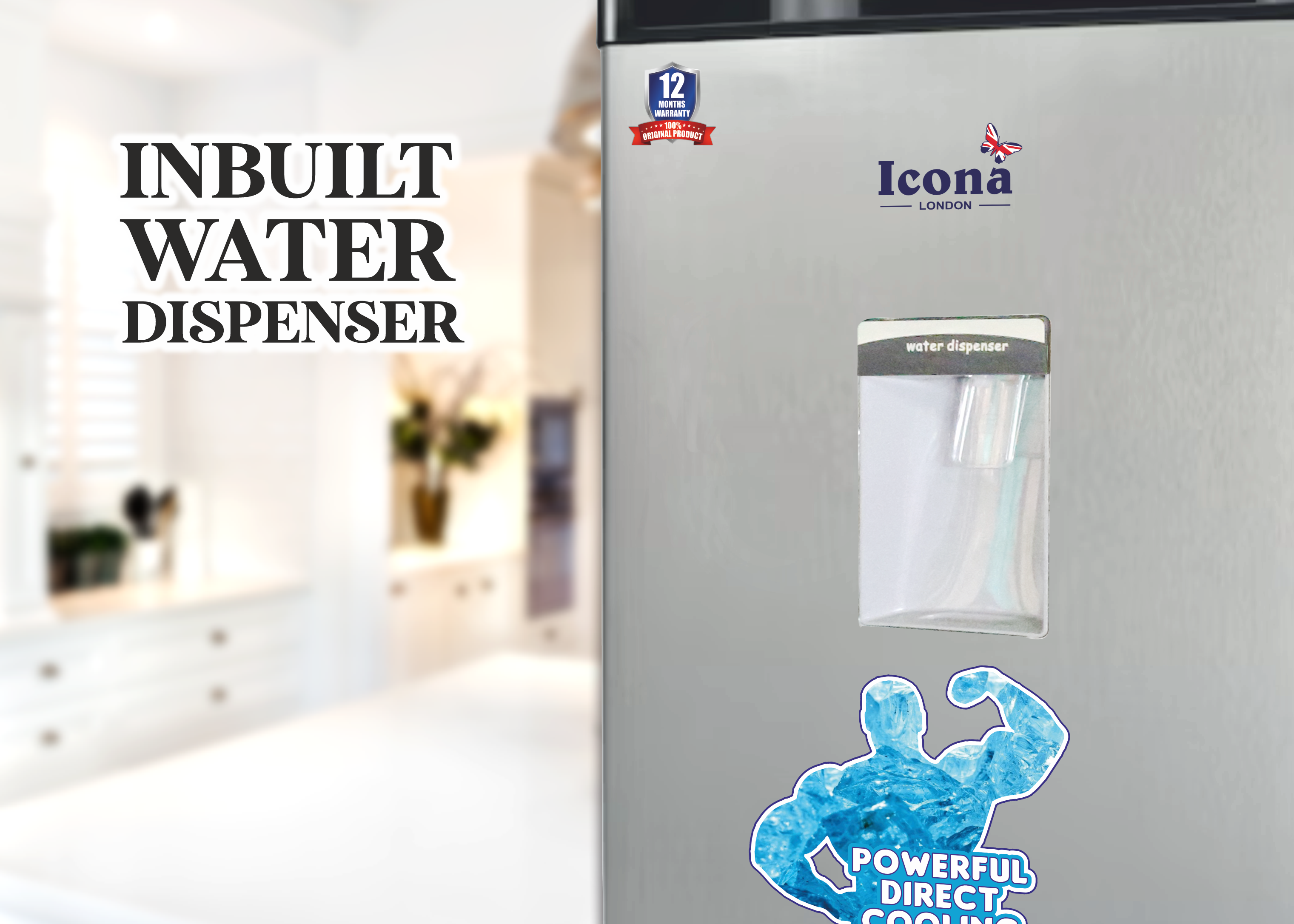 Icona London's Single Door Refrigerator With Inbuilt Water Dispenser