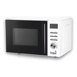 Icona 20L 800W White Digital Solo Microwave, 5 Power Levels, Automatic Defrost, 8 Auto Cook Menus, Clock & Timer, Easy Clean Design (Model ILDMO-2040XW)