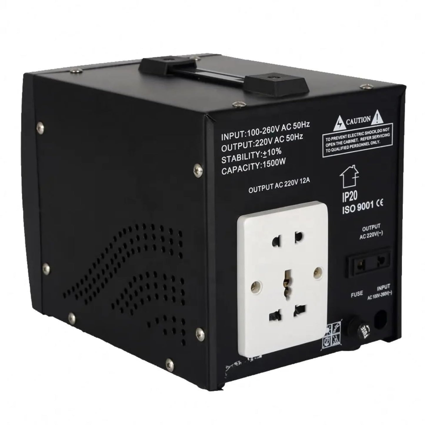 Icona 3000W Voltage Regulator with Transformer – Step Up/Down 110/120V to 220/240V, or 220/240V to 110/120V, Automatic Voltage Stabilizer, ICOPOWER Technology