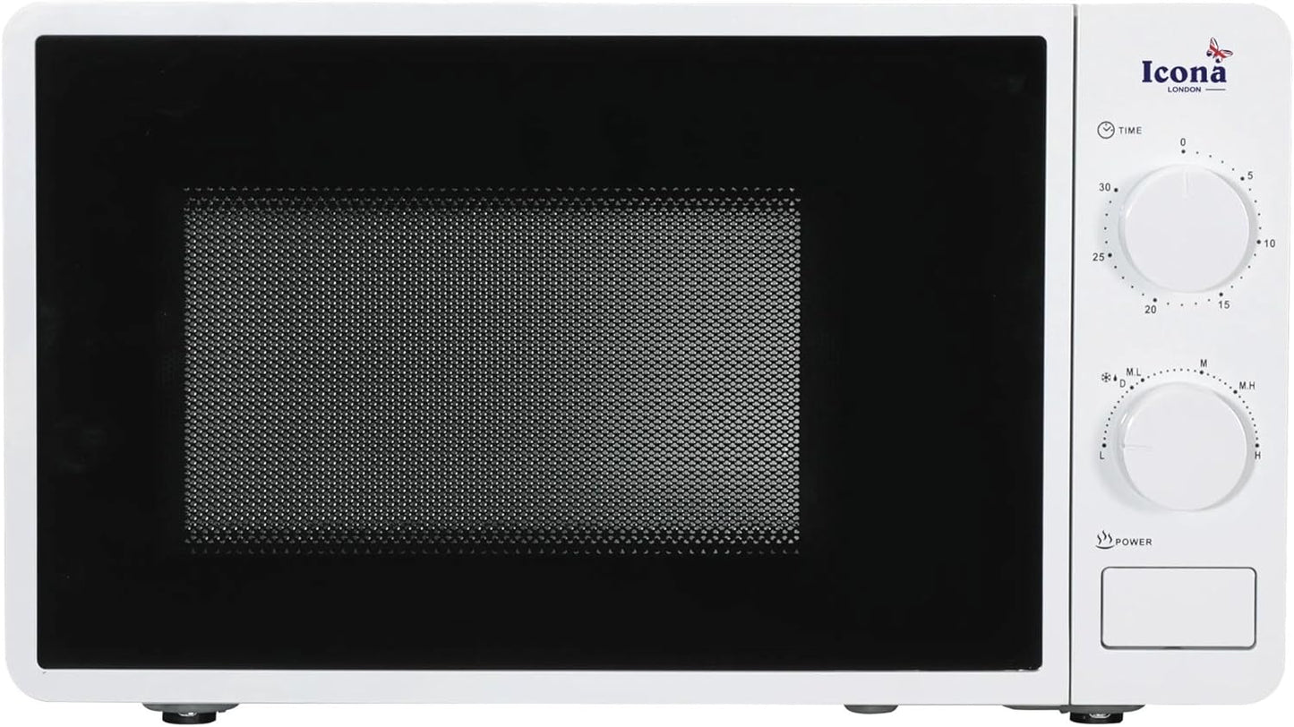 Icona 20L Electric Commercial Microwave Oven – 1150W Countertop Microwave with Grilling & Touch Control, Stainless Steel Housing, Push Button Door, Class A Energy Rating