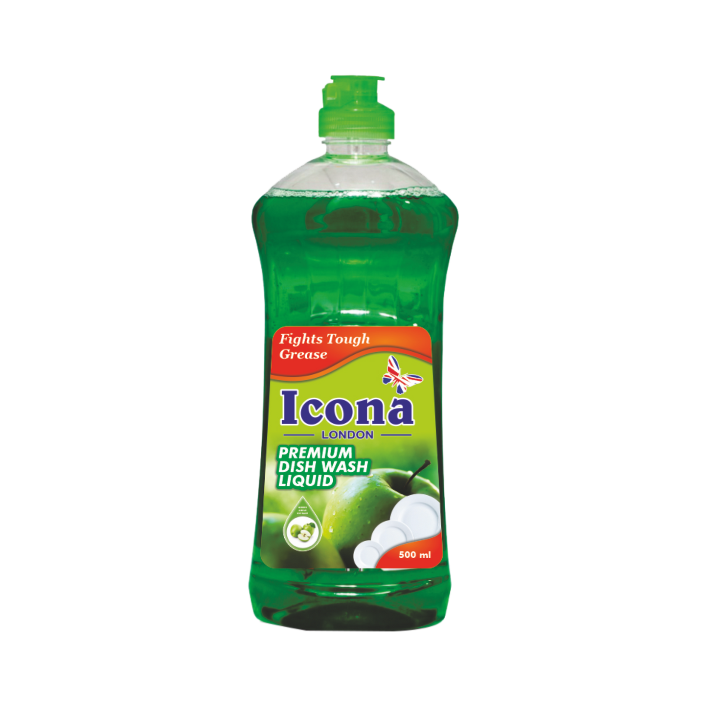 Premium Dish Wash Liquid (Green Apple)