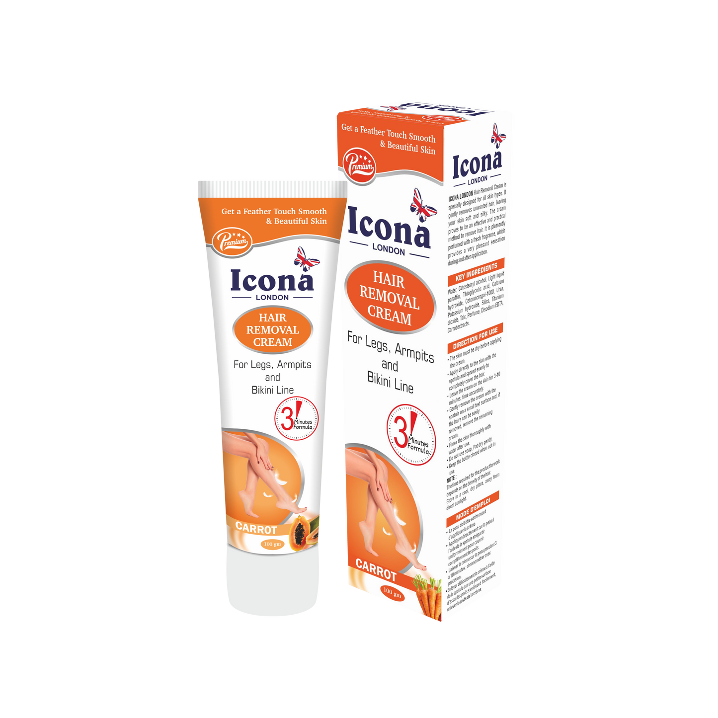Premium Hair Removal Cream (Carrot)
