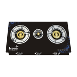 Auto Glass Gas Stove Three Burner