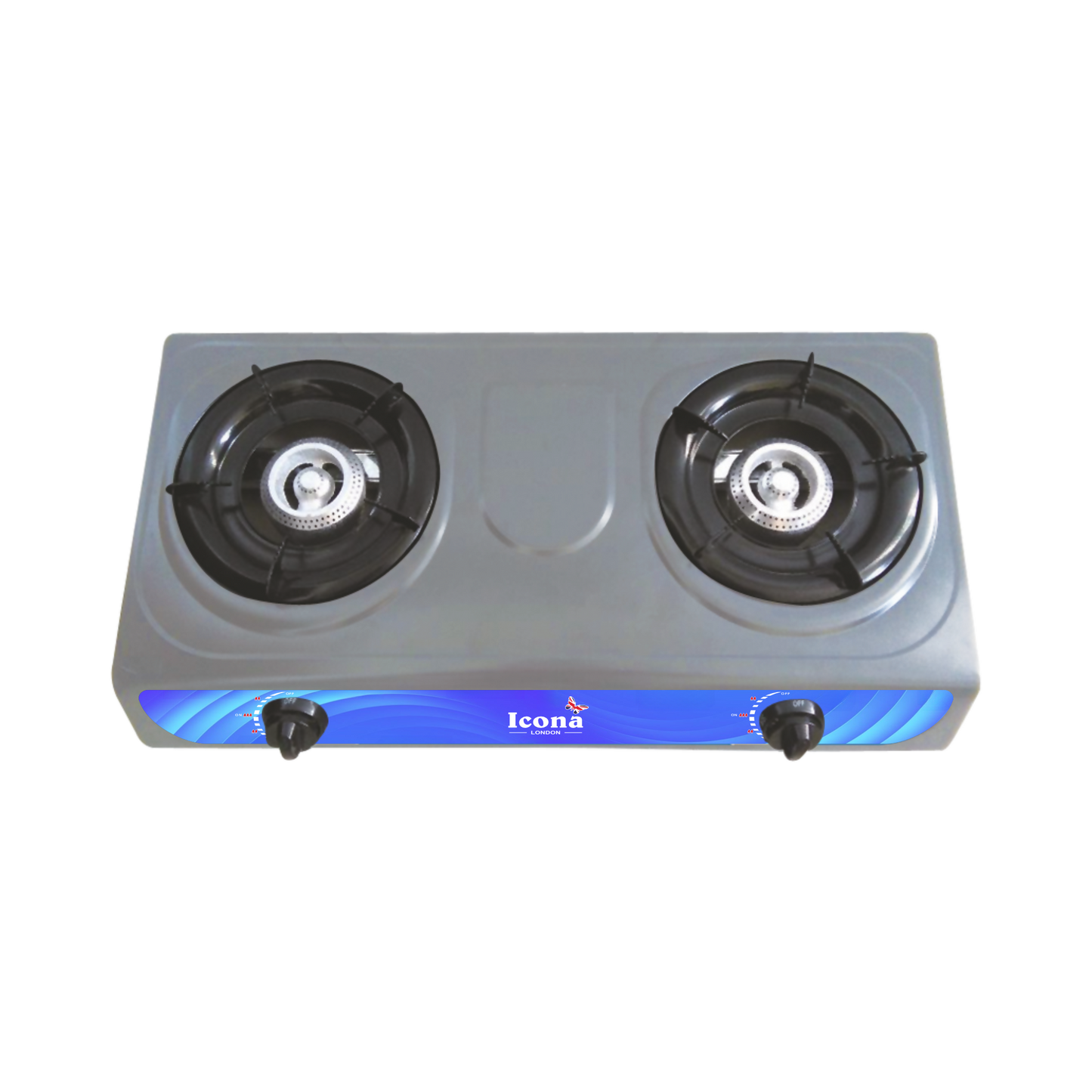 Auto Gas Stove Two Burner (Silver)