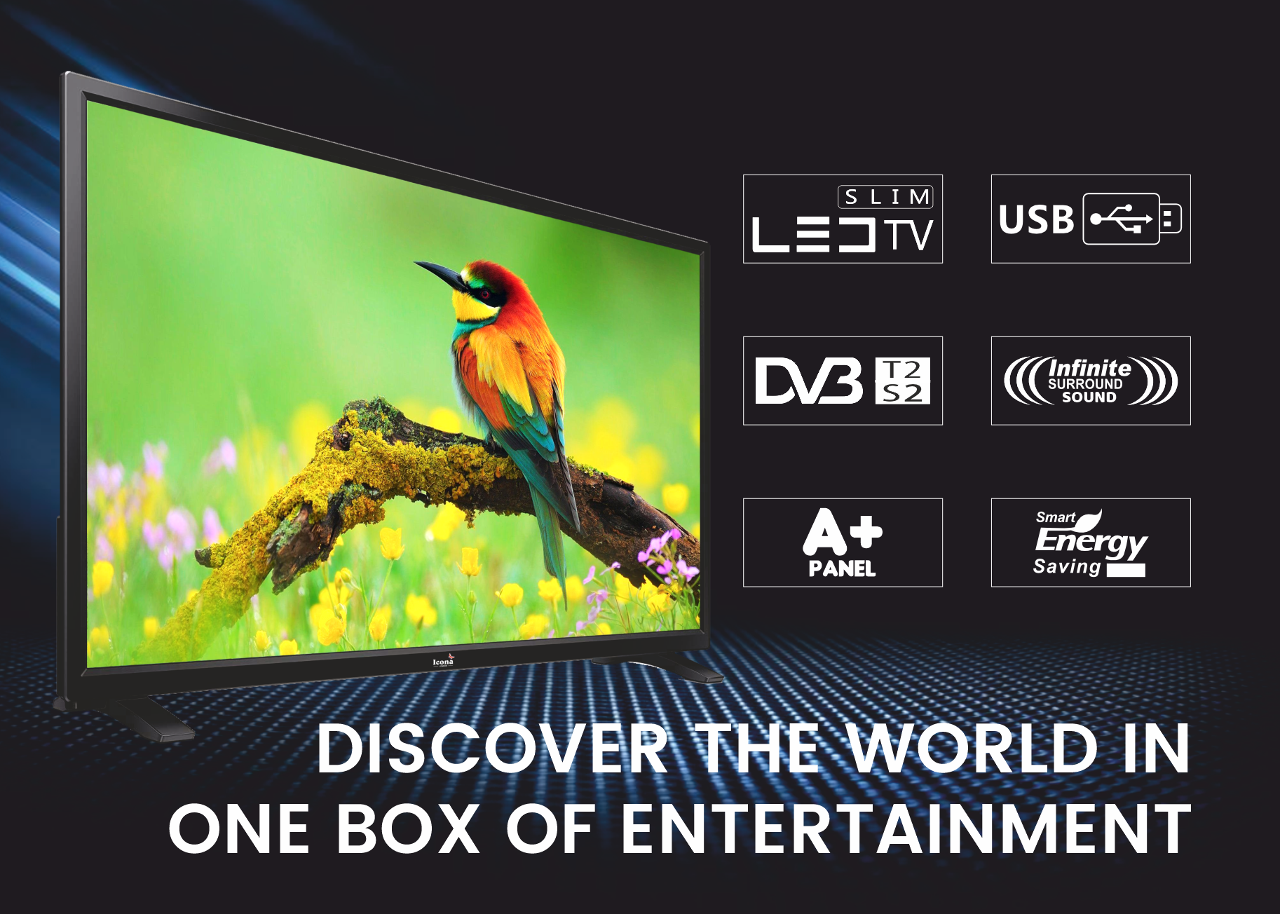 Icona London 80 cm (32 inch) HD Ready LED TV with A+ Grade Panel