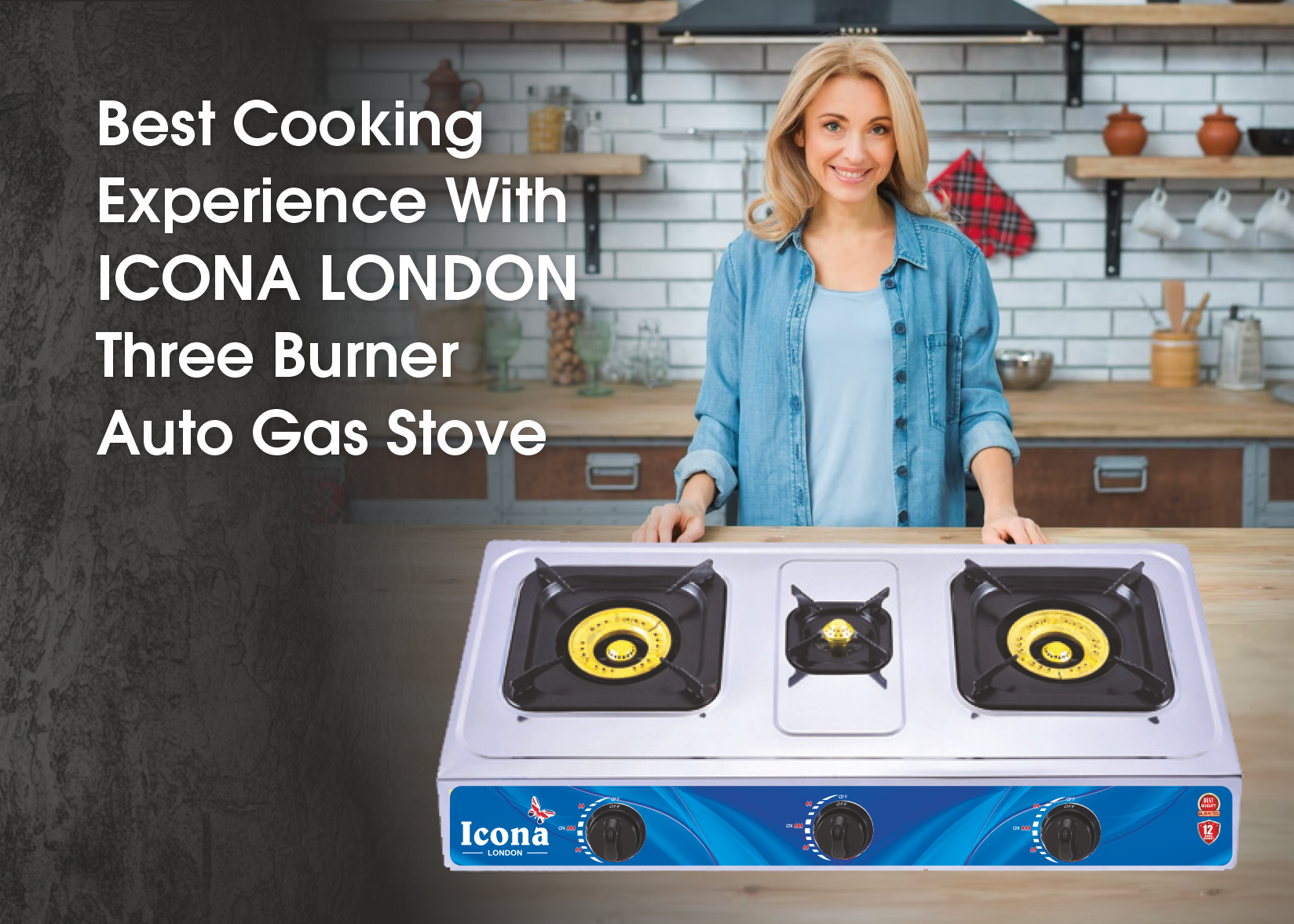 Auto Gas Stove Three Burner