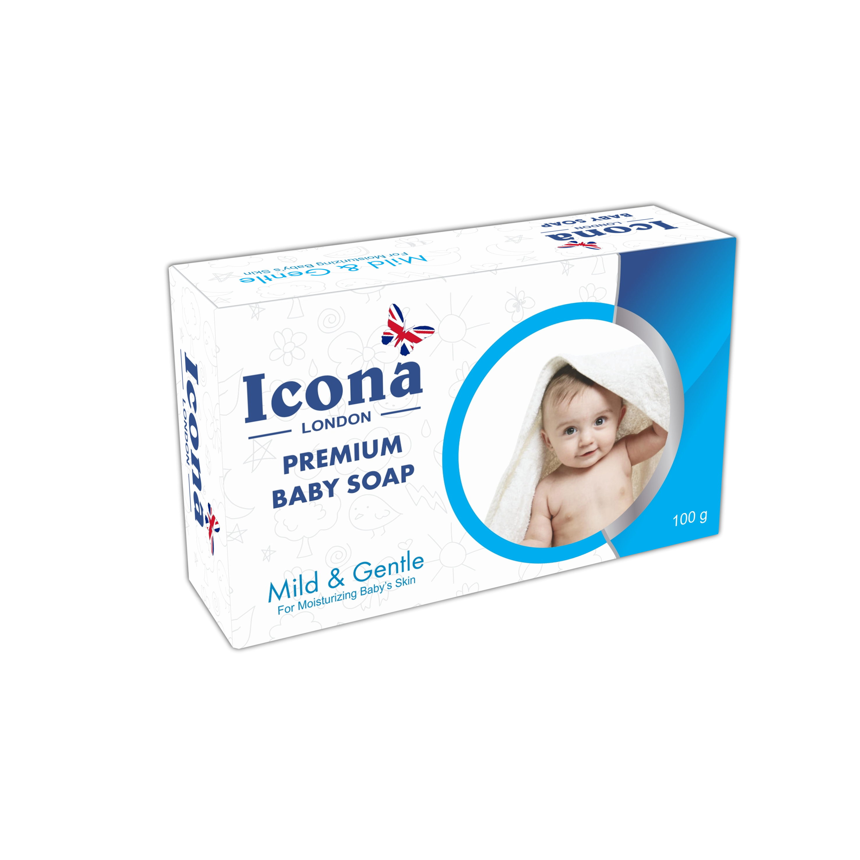 Premium Baby Soap Blue Icona London
