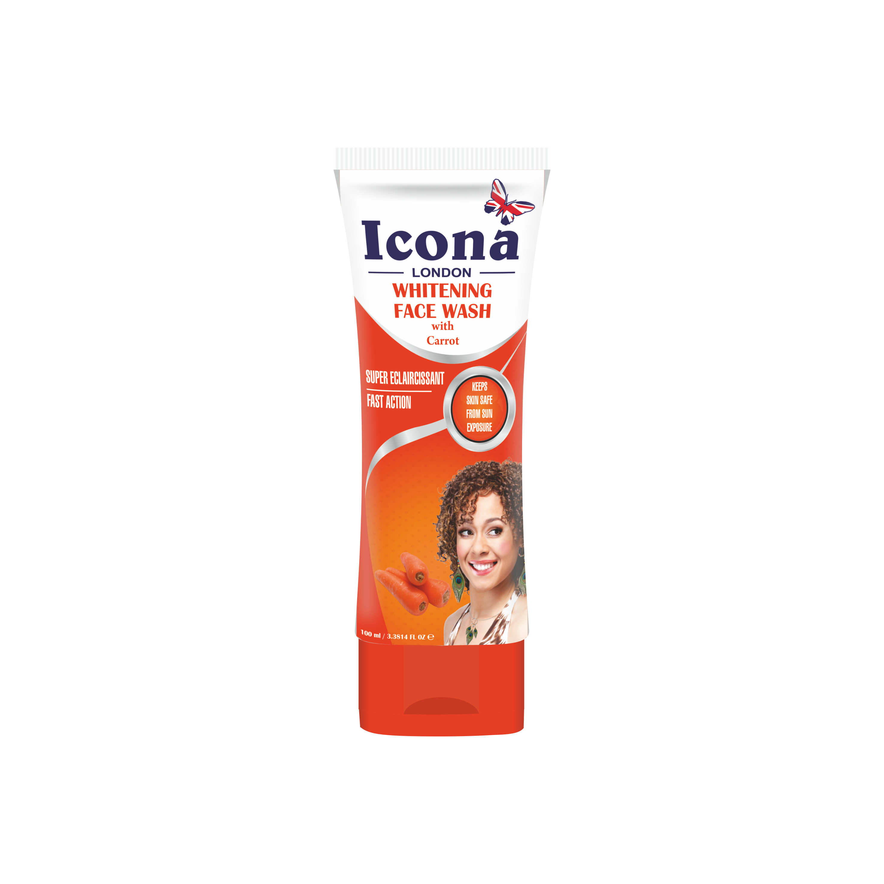 Premium Whitening Face Wash (Carrot)