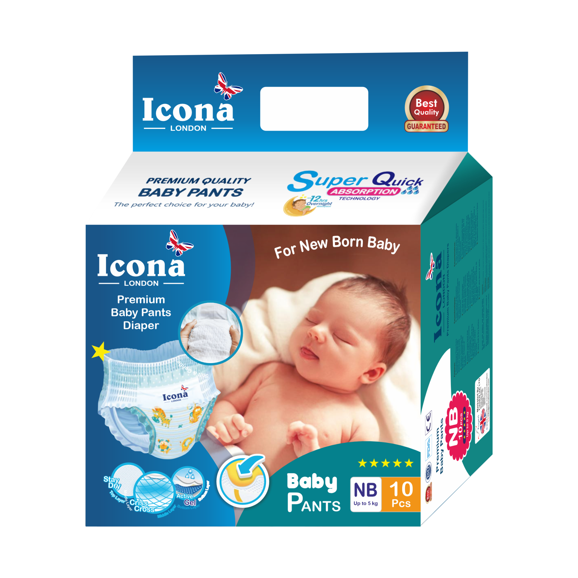 Premium Baby Pants (NB-10 Pieces)