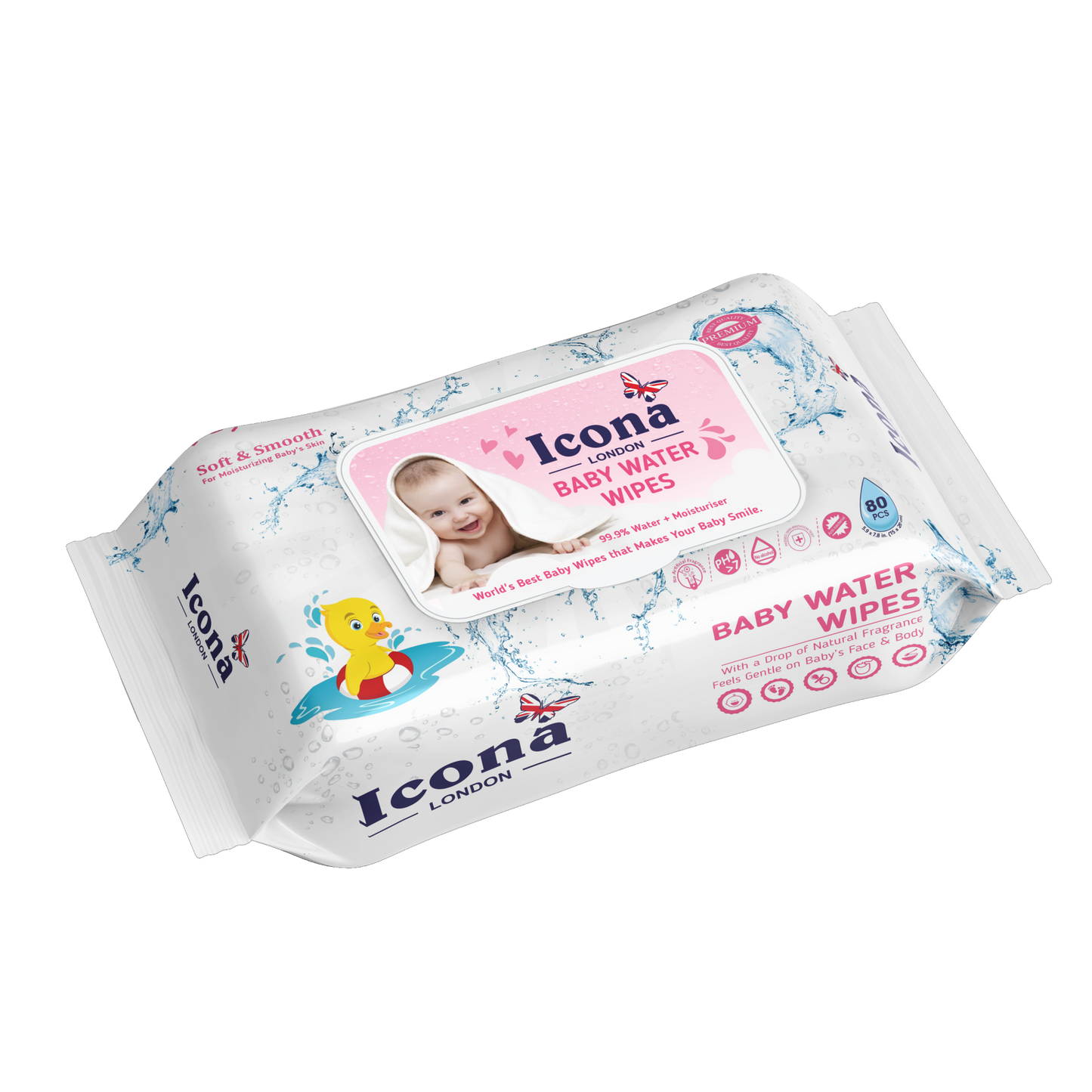 Premium Baby Water Wipes (Pink)