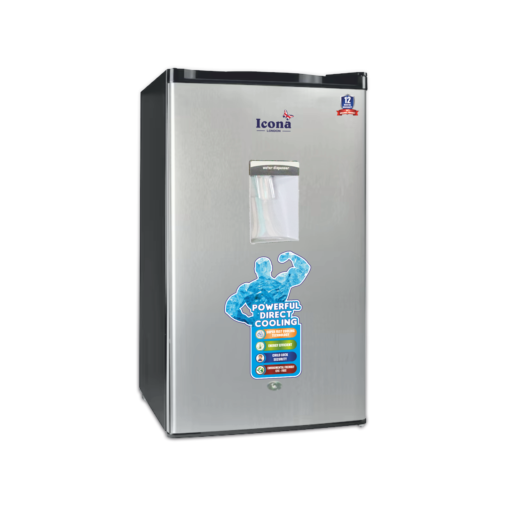 Icona London's Single Door Refrigerator With Inbuilt Water Dispenser