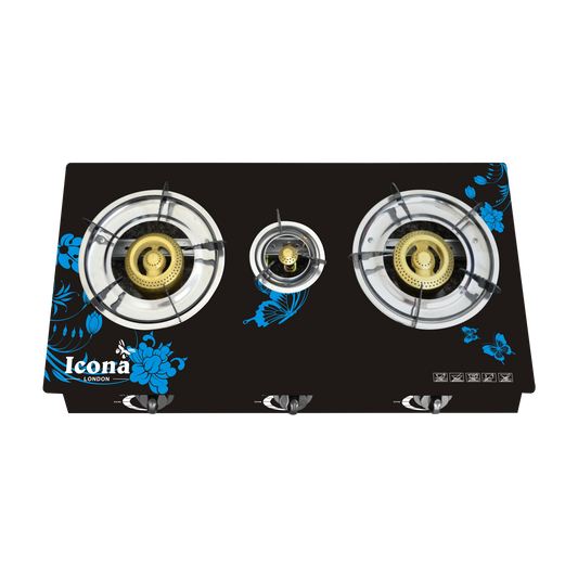 Auto Glass Gas Stove Three Burner